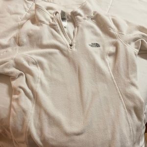 White north face pullover